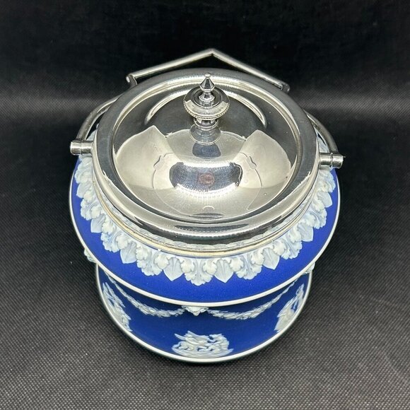VINTAGE Wedgwood Biscuit Barrel - Picture 2 of 12